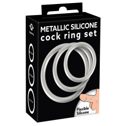 You2Toys Lot de 3 cockrings Silicone Thin Ring Gris